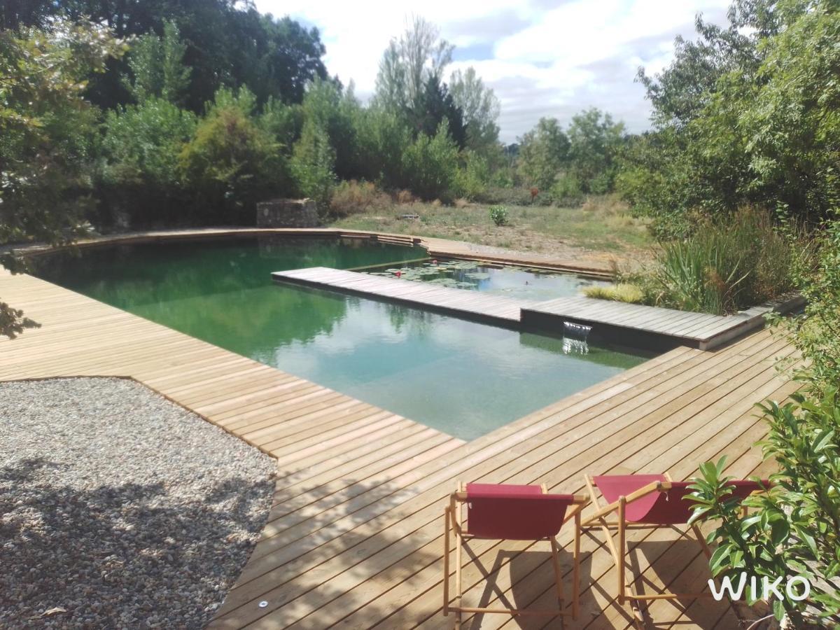 Gite Les Cabanes De Fallot Pour 15 Personnes - Piscine Naturelle L'isle-Bouzon ภายนอก รูปภาพ